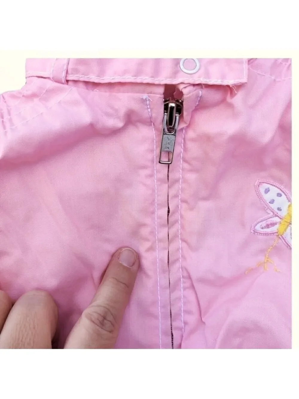 Vtg 70's 80's Toddler sz 24m A Tiny Tots Original Pink zip jacket